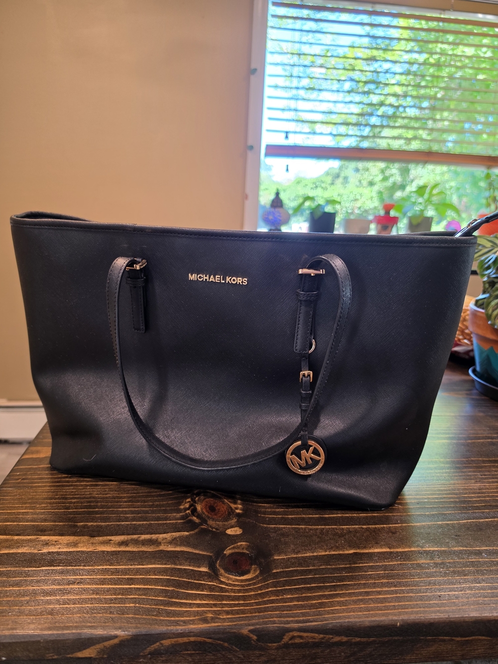 Michael Kors Black Saffiano Leather Tote Bag